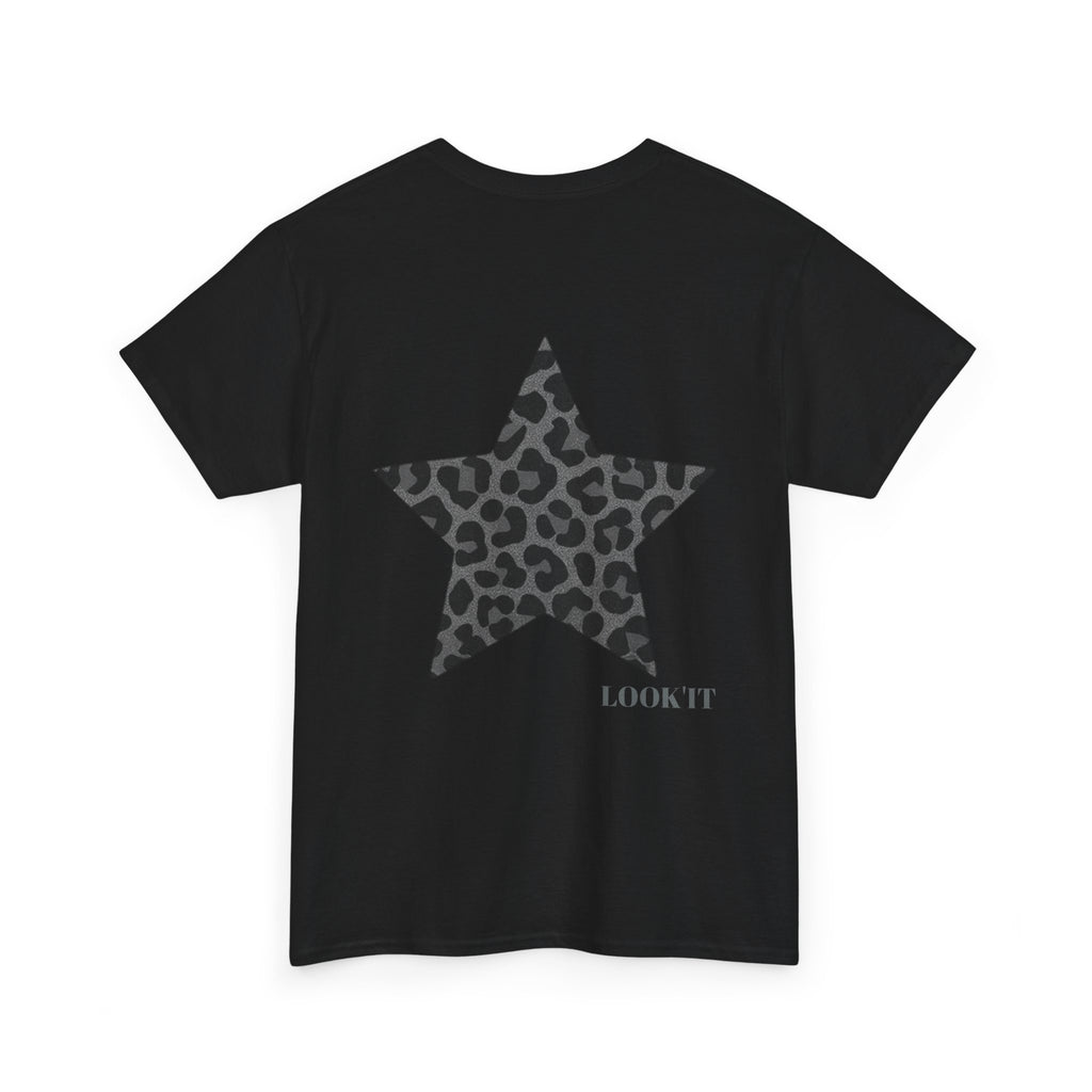 Étoile léopard Tee ( blanc / noir )