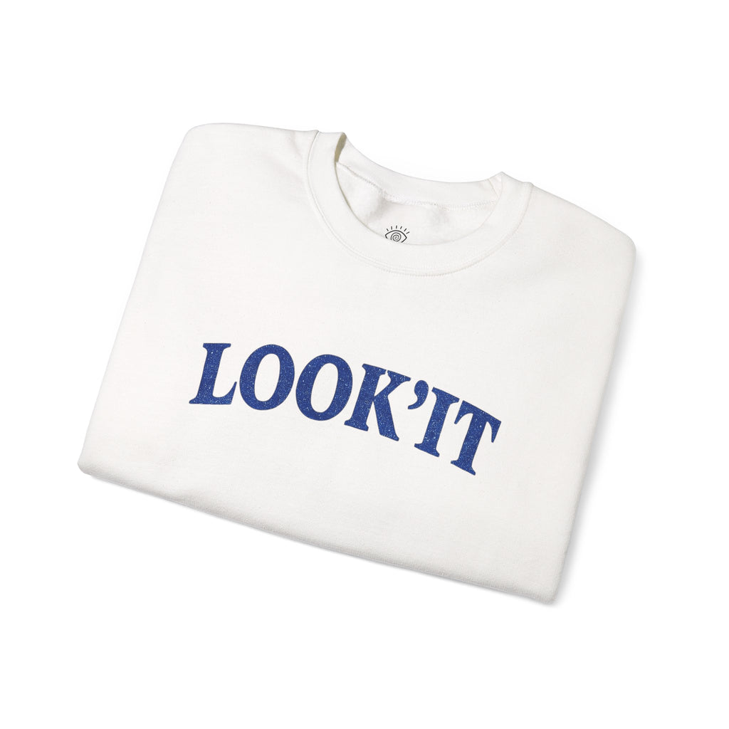 Pull unisexe Look'At me Perpignan paillettes Bleu