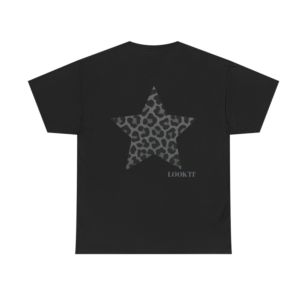 Étoile léopard Tee ( blanc / noir )