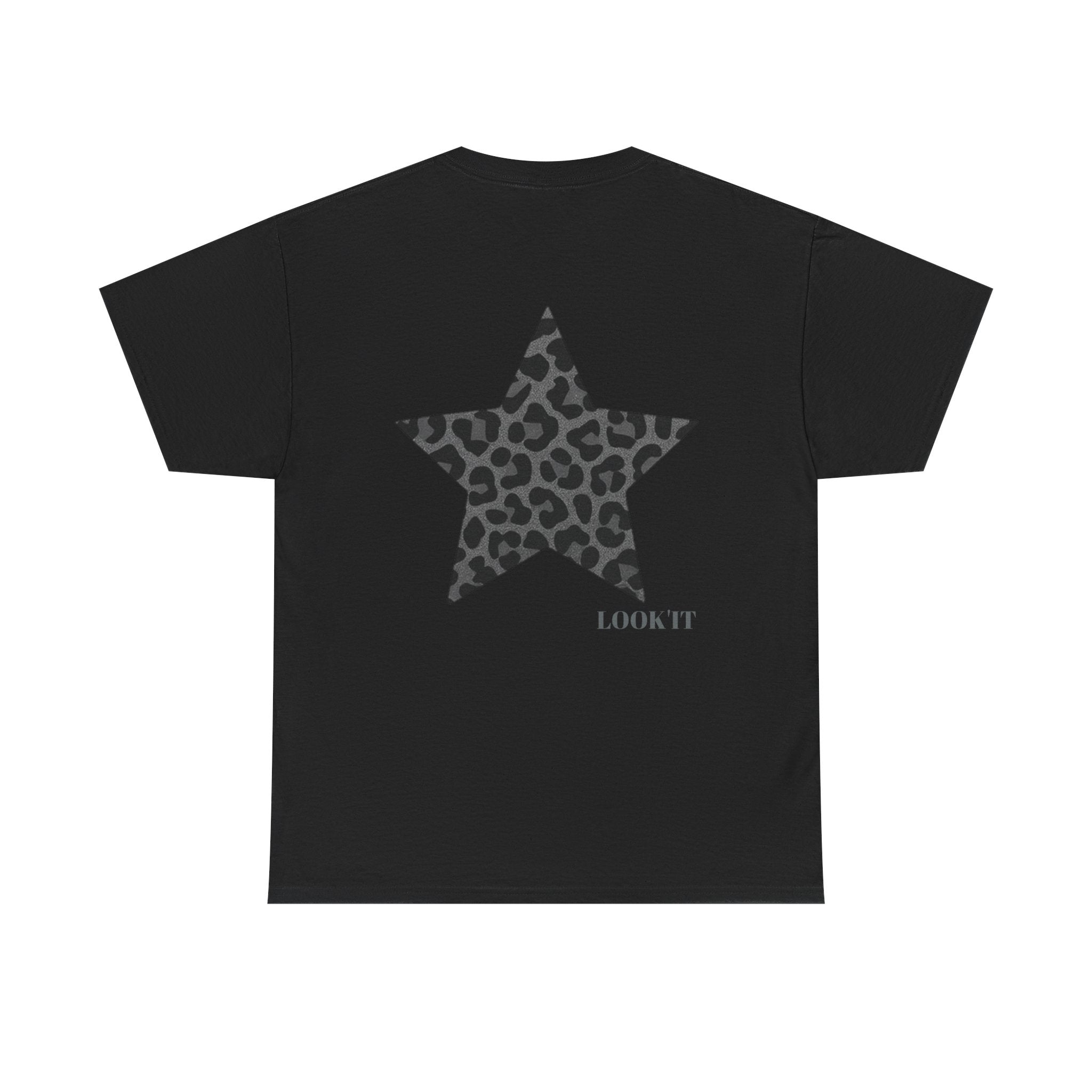 Étoile léopard Tee ( blanc / noir )
