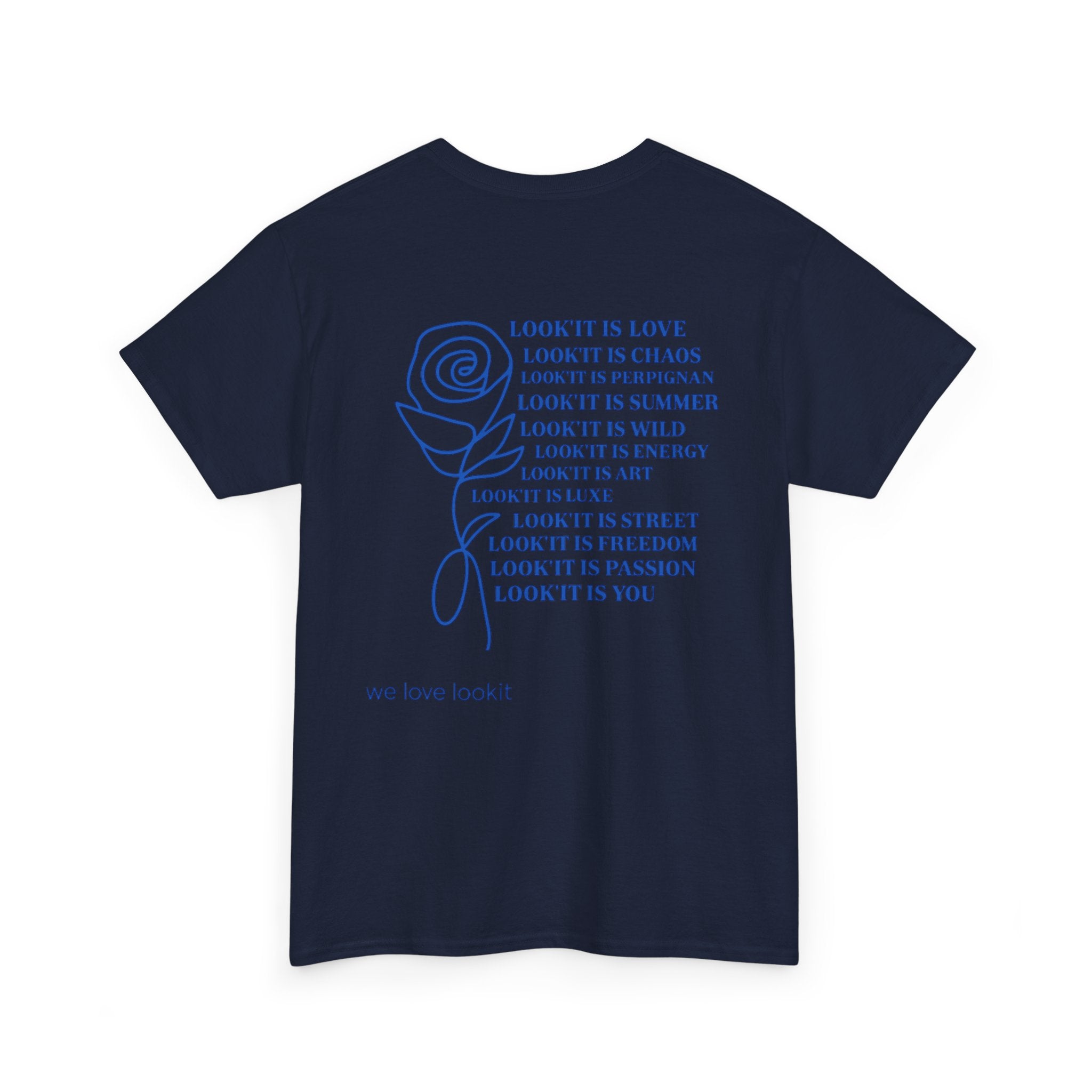 T-shirt unisexe We Love Look'It - Noir, Blanc, Bleu marine