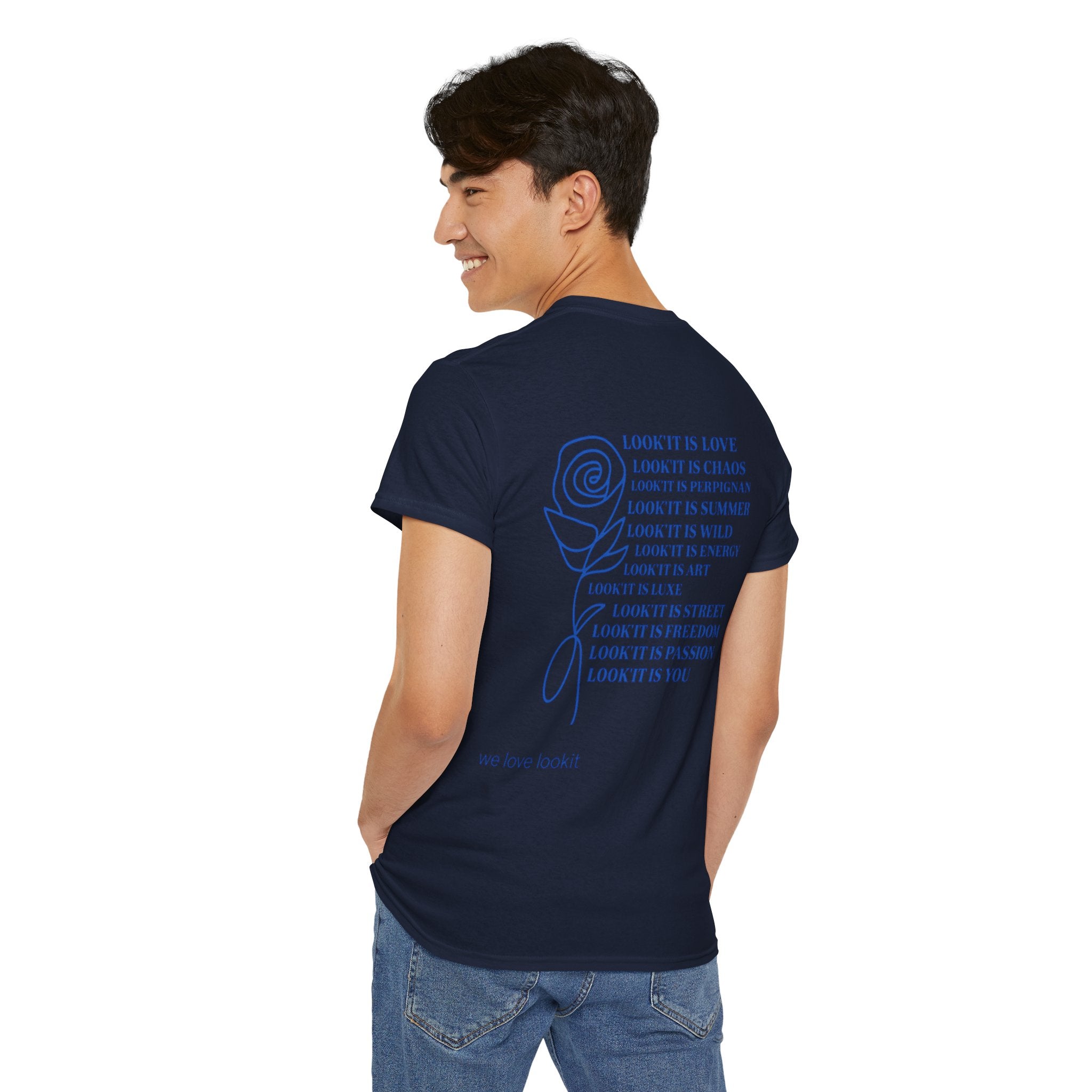 T-shirt unisexe We Love Look'It - Noir, Blanc, Bleu marine