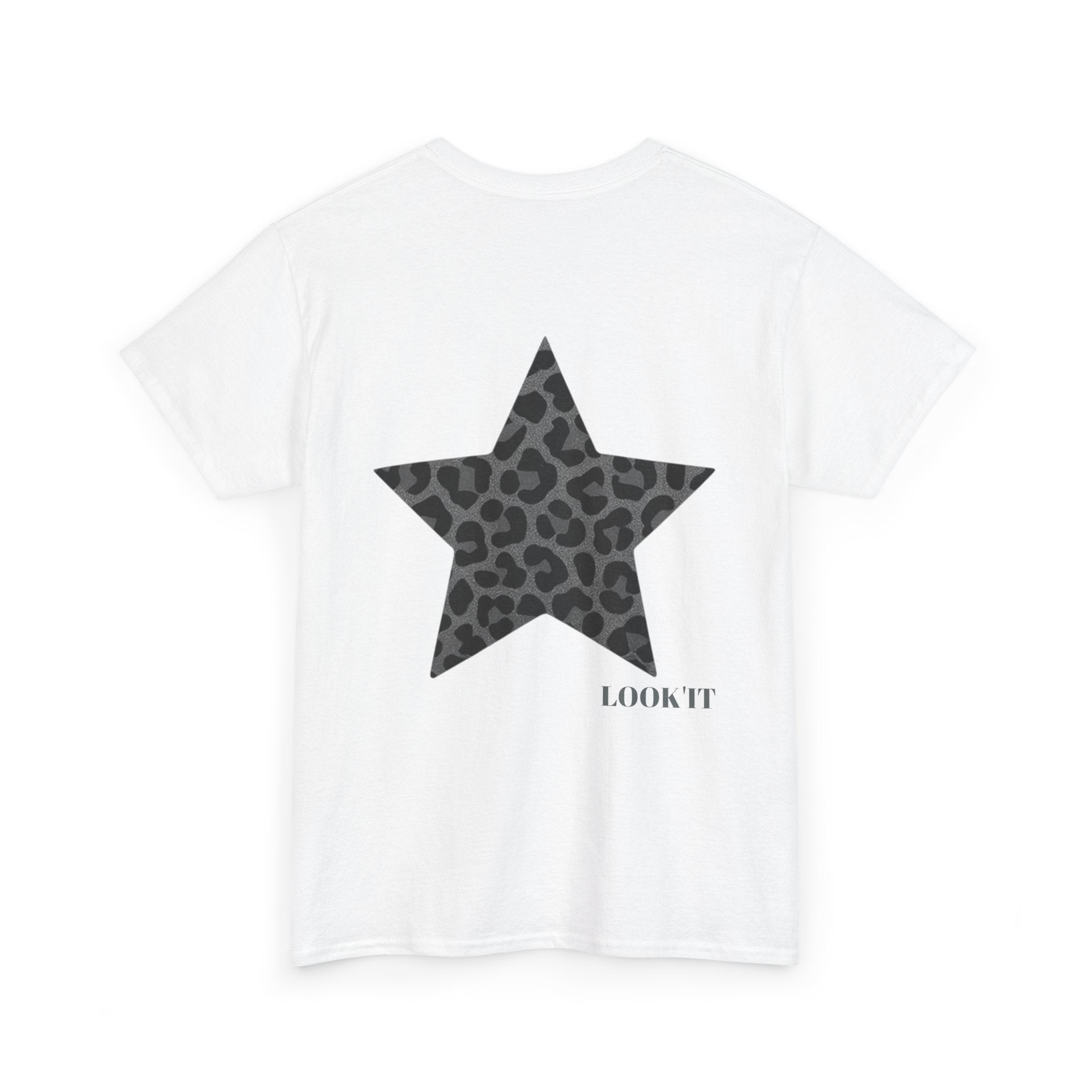 Étoile léopard Tee ( blanc / noir )